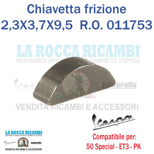 Chiavetta mezzaluna frizione - mezzaluna,