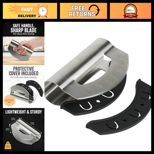 Stainless steel salad chopper - steel,