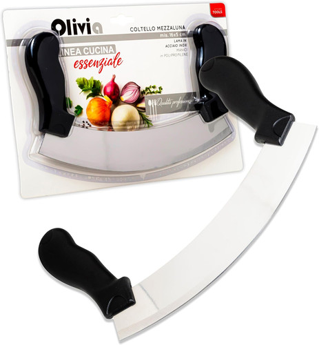 Coltello mezzaluna cucina - mezzaluna,