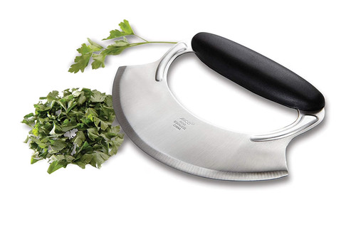 Stainless steel mezzaluna with - stainless,