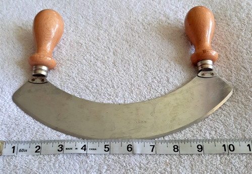 Italian mezzaluna herb knife - mezzaluna,