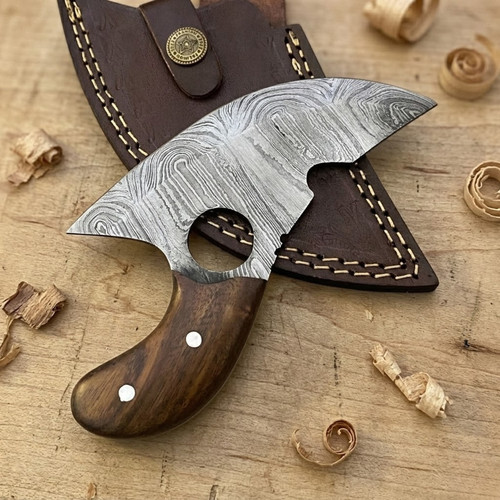 Handmade damascus ulu - handmade,